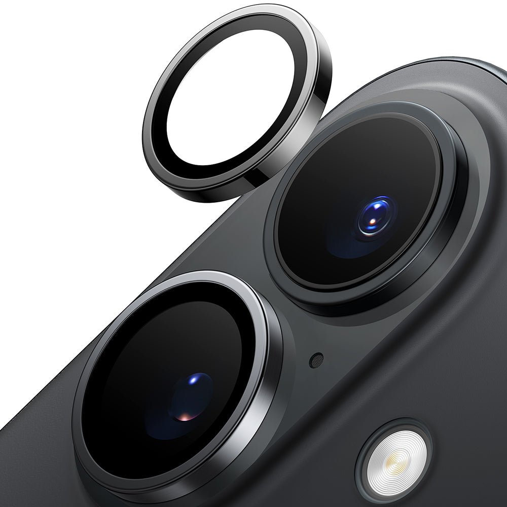 Προστατευτική Μεμβράνη Κάμερας Πίσω Torras Lensguard για Apple iPhone 16 Plus / 16, Ενισχυμένο Γυαλί, Μαύρη