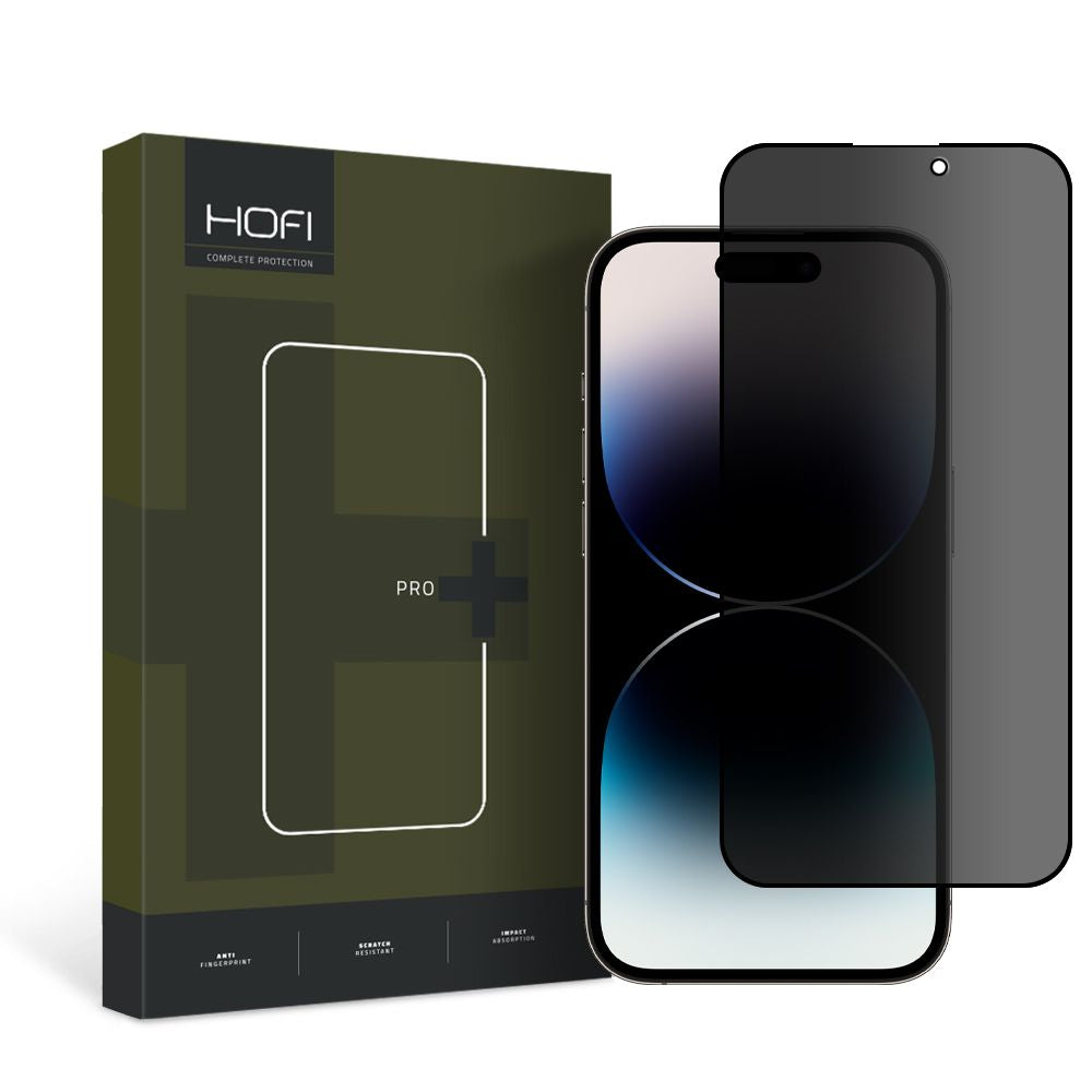 Προστατευτική Μεμβράνη Οθόνης Privacy HOFI PRO+ για Apple iPhone 14 Pro Max, Ενισχυμένο Γυαλί, Full Glue