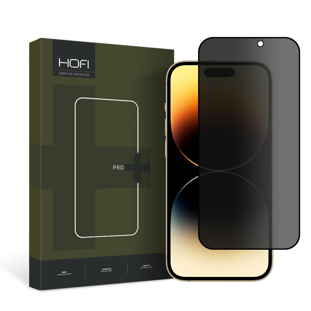 Προστατευτική Μεμβράνη Οθόνης Privacy HOFI PRO+ για Apple iPhone 15 Pro Max, Ενισχυμένο Γυαλί, Full Glue