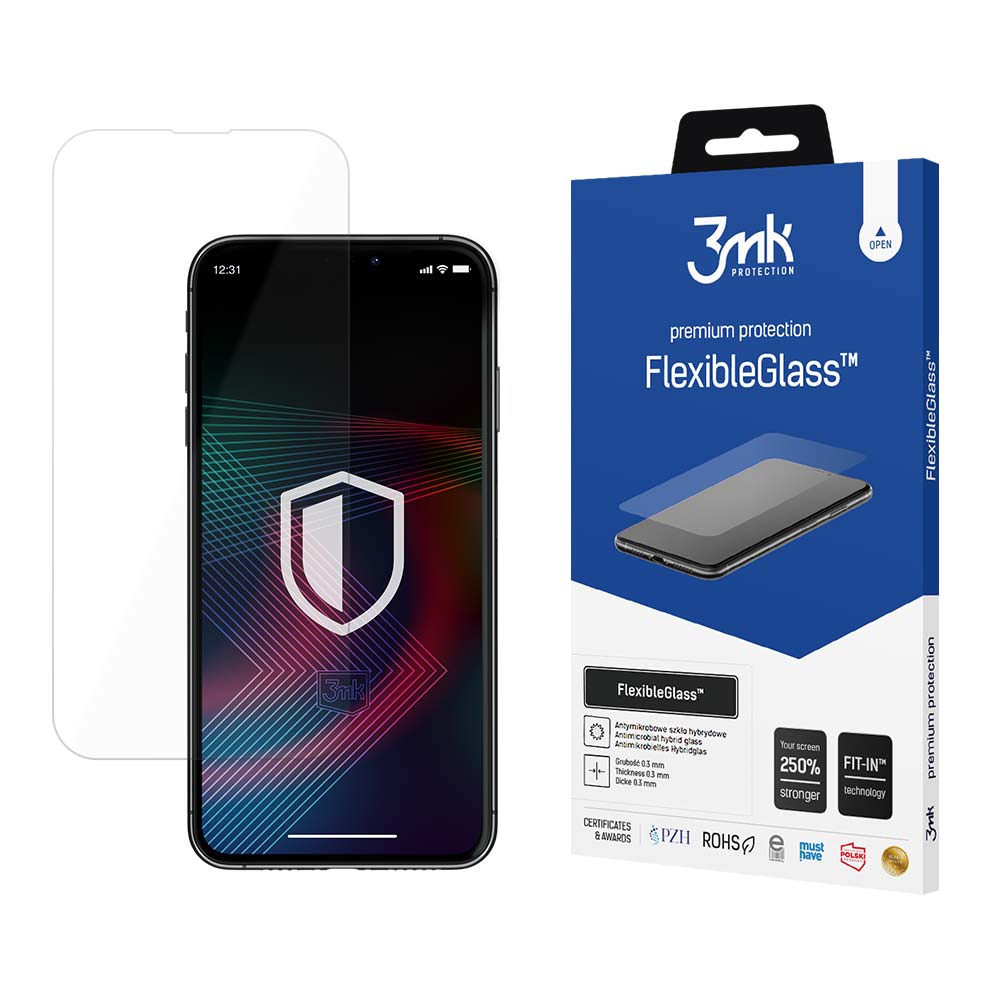 Προστατευτική μεμβράνη οθόνης 3MK FlexibleGlass για Apple iPhone 14 Plus / 14 Pro Max, Ευέλικτο Γυαλί, Πλήρης Κόλλα