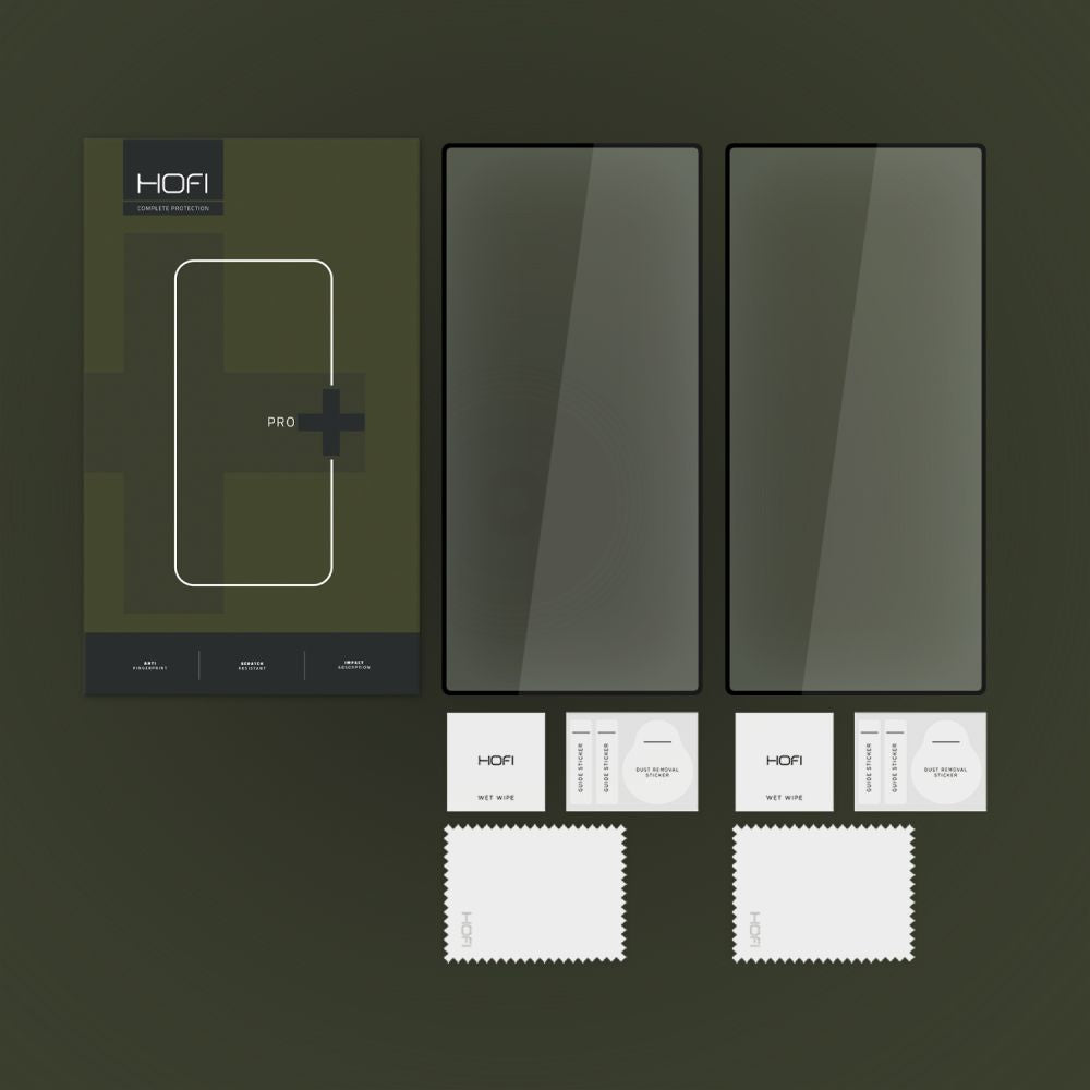 Προστατευτικό οθόνης HOFI Glass PRO+ για Samsung Galaxy S24 Ultra S928, γυάλινη ασπίδα, πλήρης κόλλα, σετ 2 τεμαχίων, 2.5D, μαύρο