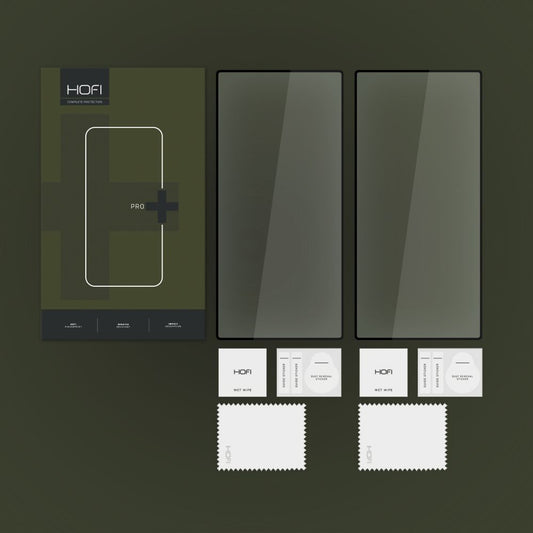 Προστατευτικό οθόνης HOFI Glass PRO+ για Samsung Galaxy S24 Ultra S928, γυάλινη ασπίδα, πλήρης κόλλα, σετ 2 τεμαχίων, 2.5D, μαύρο