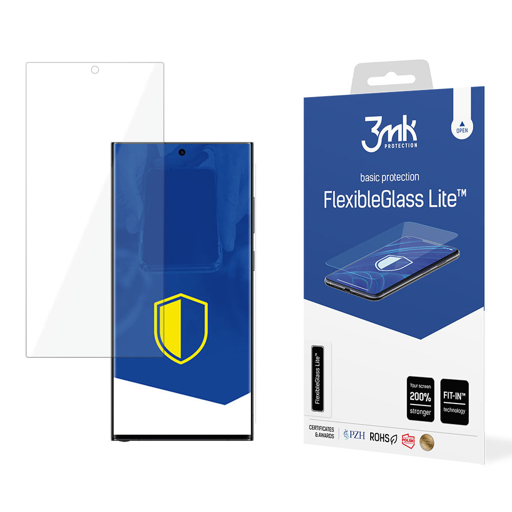 Προστατευτική μεμβράνη οθόνης 3MK FlexibleGlass Lite για Samsung Galaxy S24 Ultra S928, Ευέλικτο γυαλί, Πλήρης κόλλα