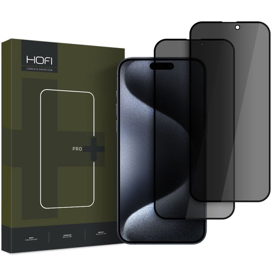Προστατευτικό οθόνης HOFI Glass PRO+ για Apple iPhone 16 Pro, Προστατευτική ασπίδα, πλήρης κόλλα, σετ 2 τεμαχίων, 2.5D