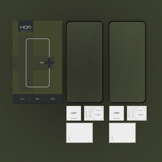 Προστατευτικό οθόνης HOFI Glass PRO+ για Xiaomi 14T Pro / 14T, Θωρακισμένο γυαλί, Πλήρης κόλλα, Σετ 2 τεμαχίων, 2.5D, Μαύρο