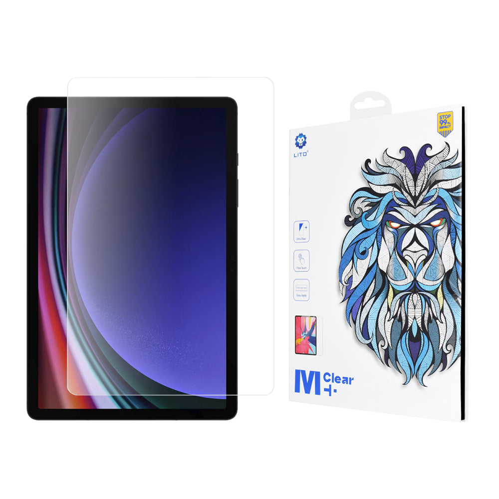 Προστατευτική μεμβράνη οθόνης Lito Classic για Samsung Galaxy Tab S9 FE / Tab S9, ασφαλισμένο γυαλί, πλήρης κόλλα, 2.5D