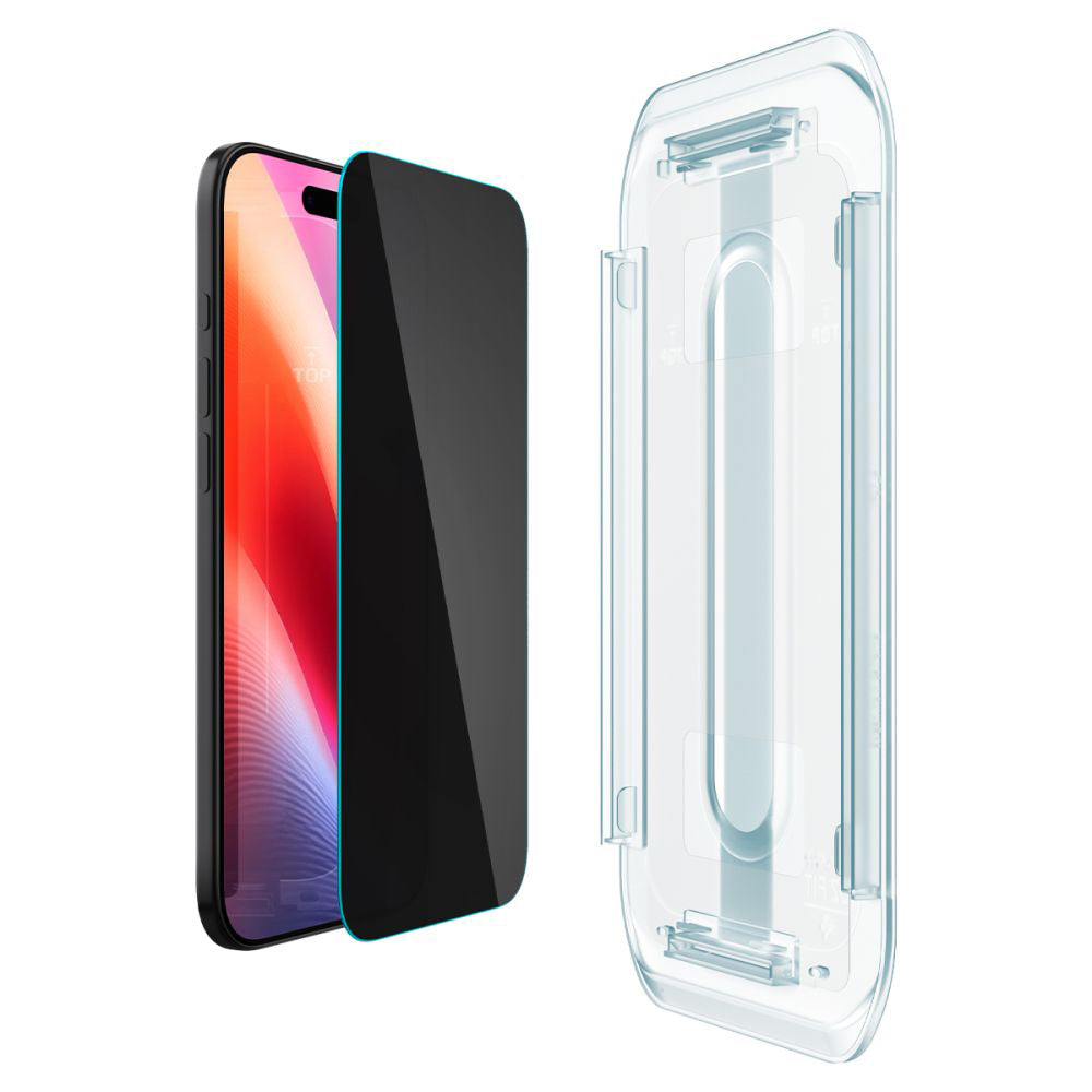 Προστατευτική Μεμβράνη Οθόνης Privacy Spigen GlastR EZ FIT για Apple iPhone 17 Air, Ενισχυμένο Γυαλί, Full Glue, Σετ 2 τεμαχίων