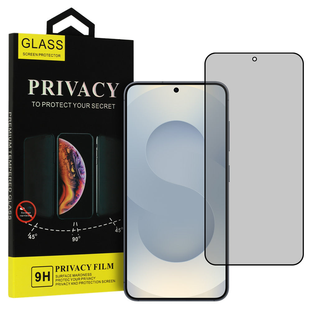 Προστατευτική μεμβράνη οθόνης Privacy OEM Shield Screen για Samsung Galaxy S25 S931, Ασφαλισμένο γυαλί, Πλήρης κόλλα