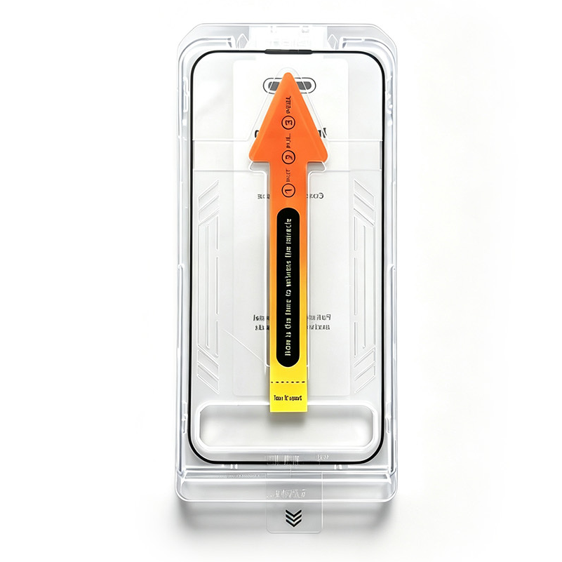 Προστατευτικό οθόνης OEM Dust Free Easy Fit για Apple iPhone 16 / 15 / 14 Pro, Σκληρυμένο Γυαλί, Full Glue, Μαύρο