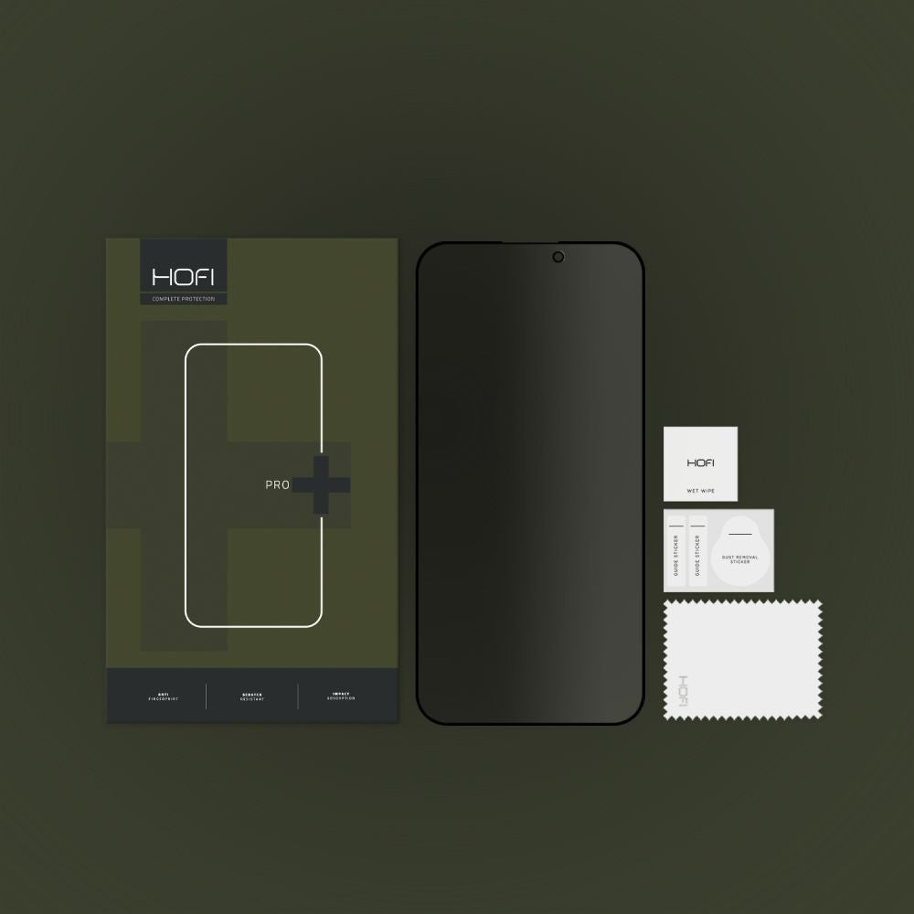Προστατευτική Μεμβράνη Οθόνης Privacy HOFI PRO+ για Apple iPhone 15 Pro, Ενισχυμένο Γυαλί, Full Glue