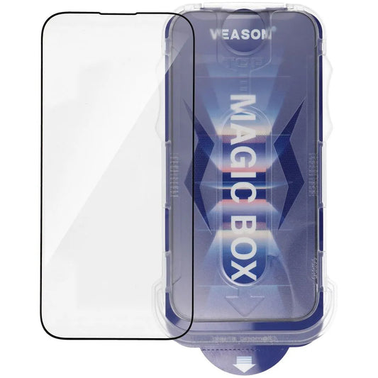 Προστατευτικό οθόνης Veason για Apple iPhone 14 Plus / 13 Pro Max, Προστατευμένο γυαλί, πλήρης κόλληση, 6D, Μαύρο