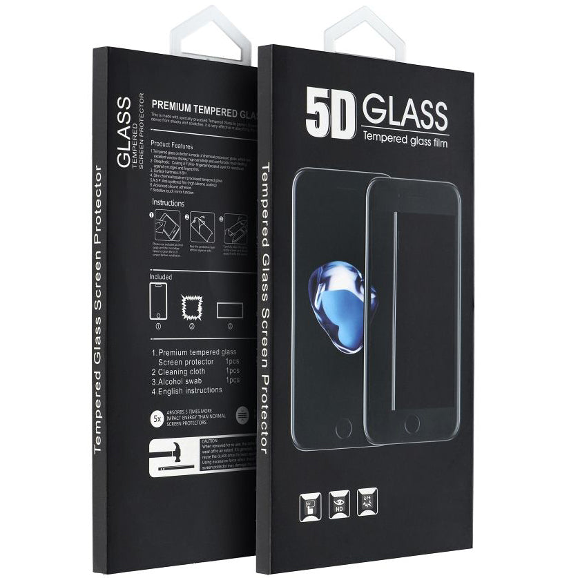 OEM Προστατευτικό οθόνης για Apple iPhone 16 Pro, Θωρακισμένο γυαλί, Πλήρης κόλληση, 5D, Μαύρο