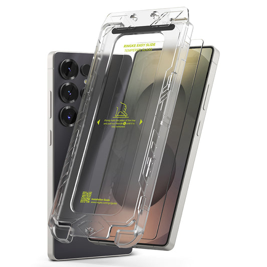 Προστατευτική Μεμβράνη Οθόνης Ringke Easy Slide για Samsung Galaxy S25 Ultra S938, Ενισχυμένο Γυαλί, Πλήρης Κόλληση, Σετ 2 τεμαχίων