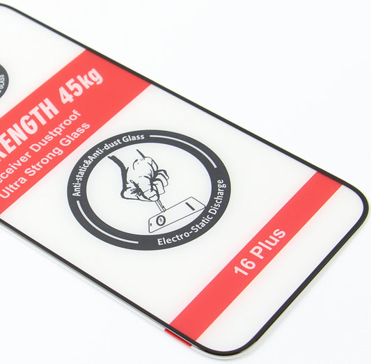 OEM Ultra Strong 45KG Screen Protector for Samsung Galaxy A54 A546, Tempered Glass, Full Glue, 2.5D, Black