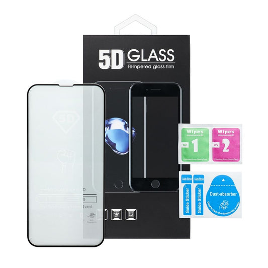 OEM Screen Protector for Apple iPhone 17 Pro, Tempered Glass, Full Glue, 5D, Black