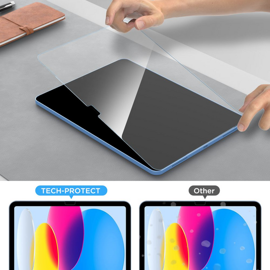 Προστατευτική Μεμβράνη Οθόνης Tech-Protect FIT+ για Samsung Galaxy Tab S10 FE+, Ενισχυμένο Γυαλί, Πλήρης Κόλληση, Σετ 2 τεμαχίων, 2.5D