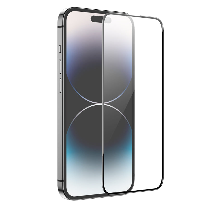 Προστατευτική Μεμβράνη Οθόνης HOCO G16 για Apple iPhone 14 Pro Max, Ενισχυμένο Γυαλί, Πλήρης Κόλληση, 5D, Μαύρη