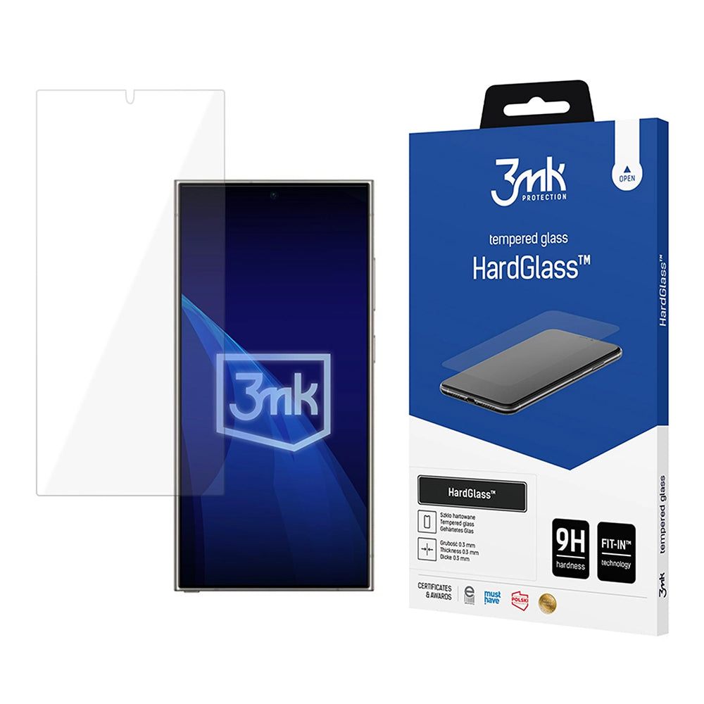 Προστατευτική Μεμβράνη Οθόνης 3MK HardGlass για Samsung Galaxy S26 Ultra S948, Ενισχυμένο Γυαλί, Πλήρης Κόλληση