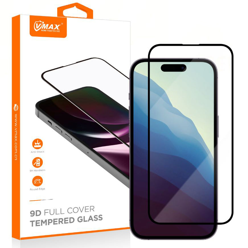 Προστατευτική Μεμβράνη Οθόνης Vmax για Samsung Galaxy S24+ S926, Ενισχυμένο Γυαλί, Full Glue, 9D, Μαύρη