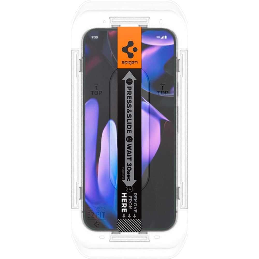 Προστατευτική Μεμβράνη Οθόνης Spigen GlastR EZ FIT για Google Pixel 9 Pro XL, Ενισχυμένο Γυαλί, Πλήρης Κόλληση, Σετ 2 τεμαχίων