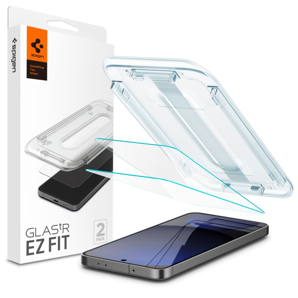 Προστατευτικό οθόνης Spigen EZ FIT για Samsung Galaxy S24 FE S721, με προστασία γυαλιού, πλήρης κόλλα, σετ 2 τεμαχίων AGL08729
