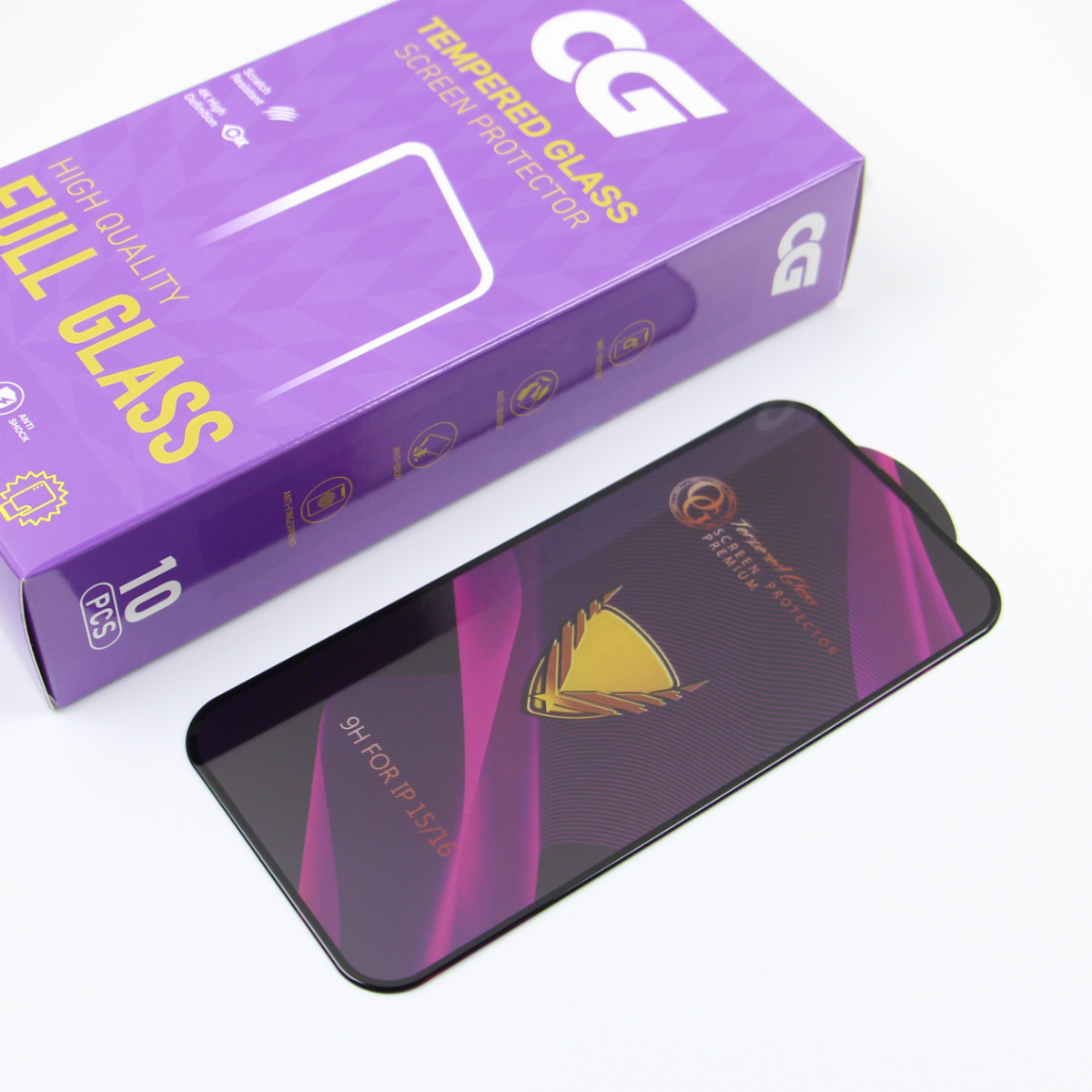 Προστατευτική μεμβράνη οθόνης OG Premium για Samsung Galaxy A57 5G, ασφαλισμένο γυαλί, πλήρης κόλλα, σετ 10 τεμαχίων