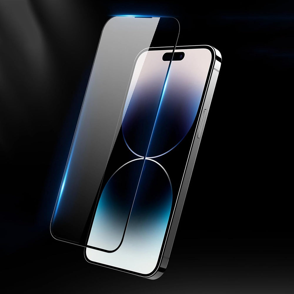 Anank 5X Reinforced Anti Crack Screen Protector for Apple iPhone 17 Pro, Tempered Glass, Full Glue, 3D, Black
