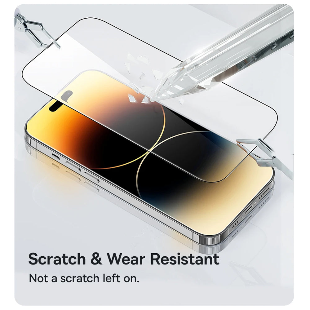 Anank 5X Reinforced Screen Protector for Apple iPhone 17 Pro Max, Tempered Glass, Full Glue, 2.5D, Black