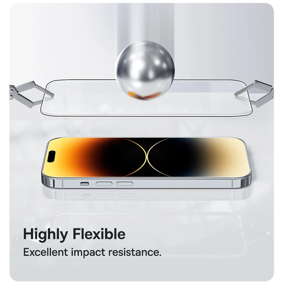 Προστατευτική Μεμβράνη Οθόνης Anank 5X Reinforced για Apple iPhone 17, Ενισχυμένο Γυαλί, Full Glue, 2.5D, Μαύρη