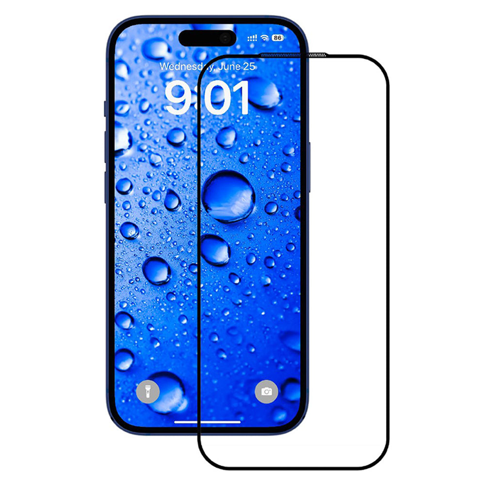 Προστατευτική Μεμβράνη Οθόνης Anank για Apple iPhone 17 Pro, Ενισχυμένο Γυαλί, Full Glue, 2.5D, Μαύρη