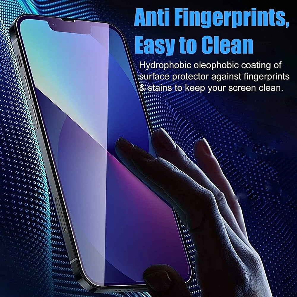 Anti Blue Light Anank 5X Reinforced Screen Protector for Apple iPhone 17 Pro, Tempered Glass, Full Glue, 2.5D, Black