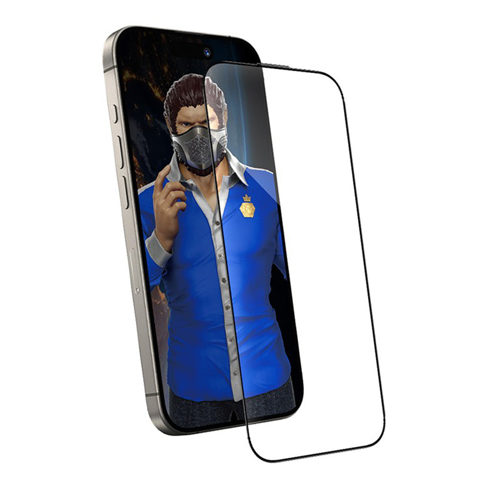Προστατευτική μεμβράνη οθόνης Blueo Anti-Dust HD Applicator Pro για Apple iPhone 14 Pro Max, Ενισχυμένο Γυαλί, Πλήρης Κόλλα, Μαύρο