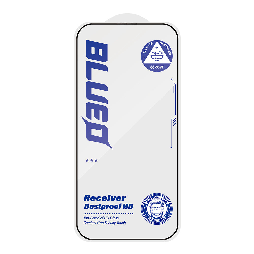 Προστατευτική μεμβράνη οθόνης Blueo Anti-Dust HD για Apple iPhone 14 Pro Max, Ενισχυμένο γυαλί, Πλήρης κόλλα, Μαύρο