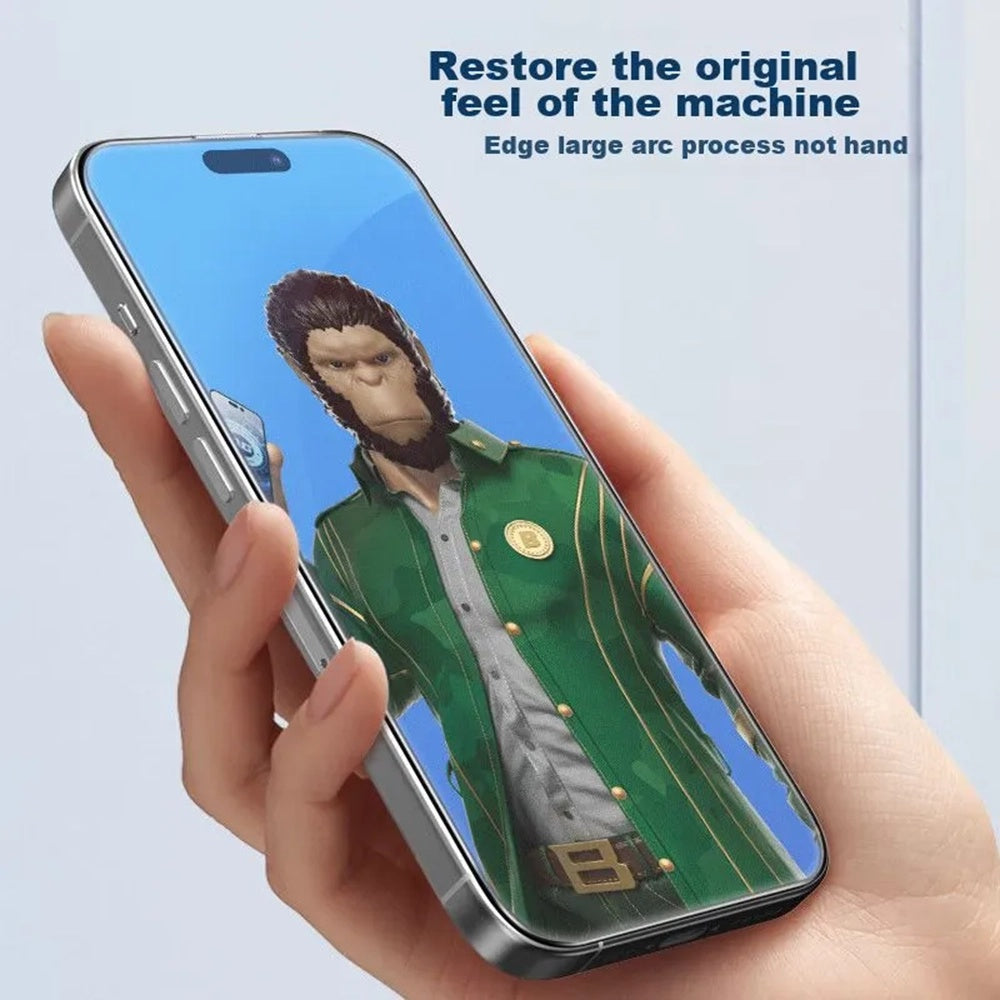 Προστατευτική μεμβράνη οθόνης Blueo Anti-Glare για Apple iPhone 14 Plus / 13 Pro Max, ασφαλισμένο γυαλί, πλήρης κόλλα, μαύρο