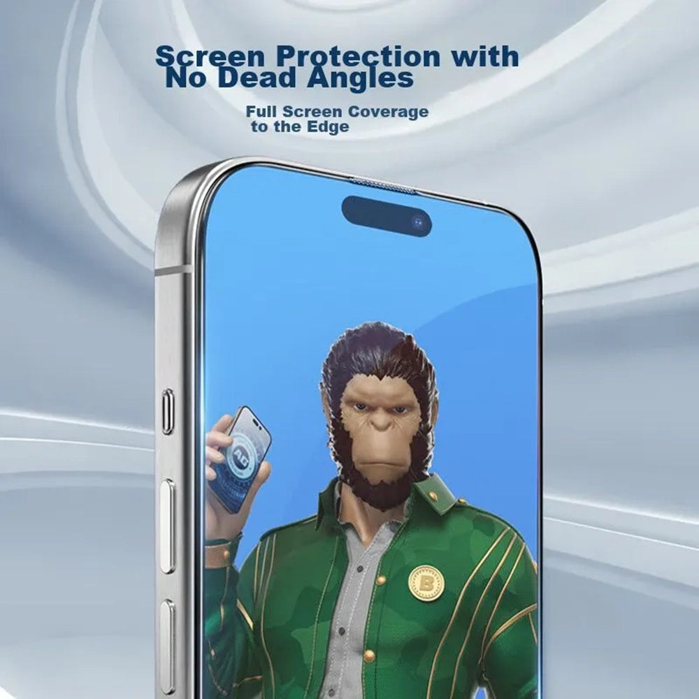 Προστατευτική μεμβράνη οθόνης Blueo Anti-Glare για Apple iPhone 14 Pro Max, ασφαλισμένο γυαλί, πλήρης κόλλα, μαύρο