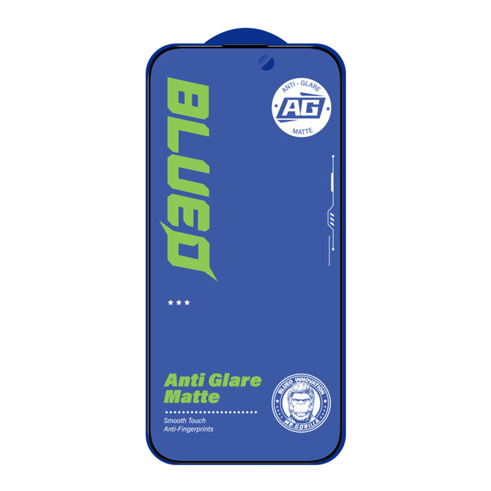 Προστατευτική μεμβράνη οθόνης Blueo Anti-Glare για Apple iPhone 14 Pro, ασφαλισμένο γυαλί, πλήρης κόλλα, μαύρο
