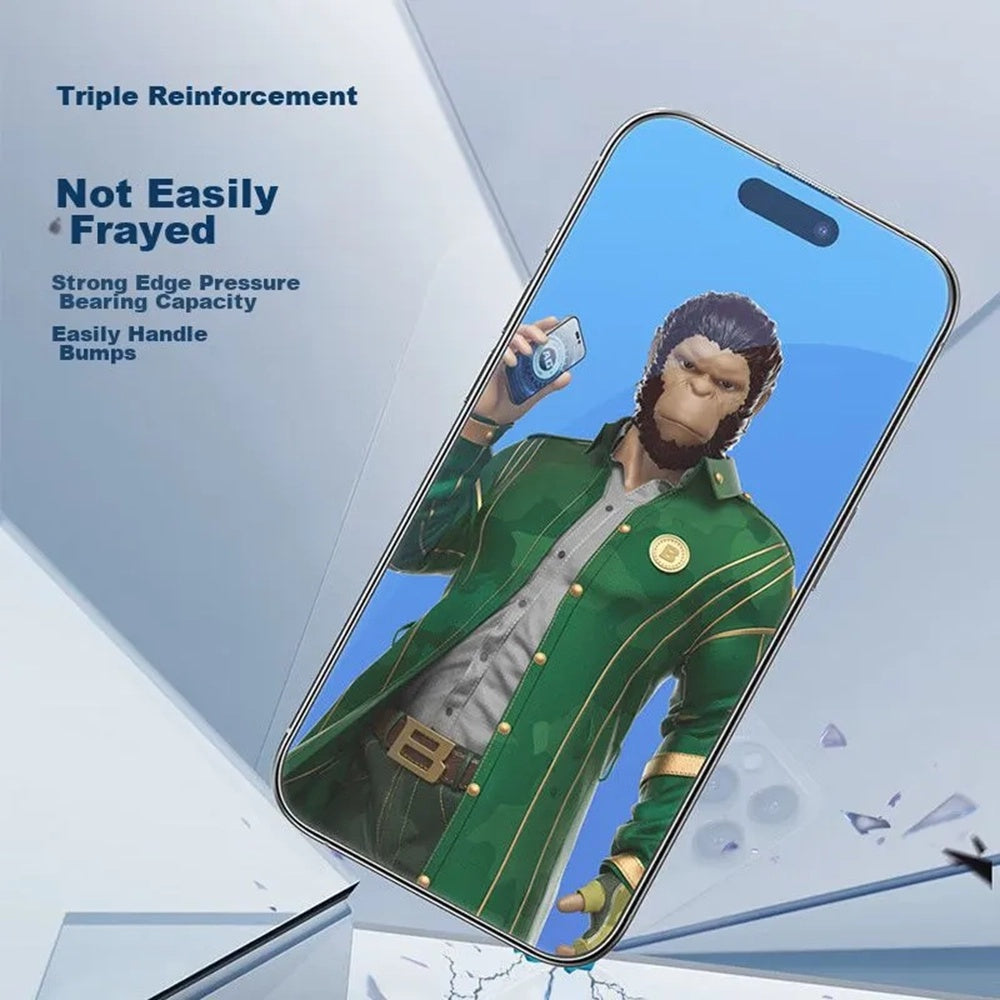 Προστατευτική μεμβράνη οθόνης Blueo Anti-Glare για Apple iPhone 15 Pro, ασφαλισμένο γυαλί, πλήρης κόλλα, μαύρο