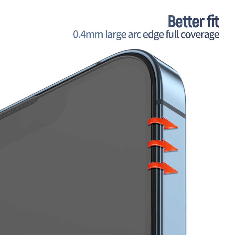 Προστατευτική μεμβράνη οθόνης Blueo Anti-Reflective HD Applicator Pro για Apple iPhone 14 Pro Max, Ασφαλισμένο γυαλί, Πλήρης κόλλα, Μαύρο
