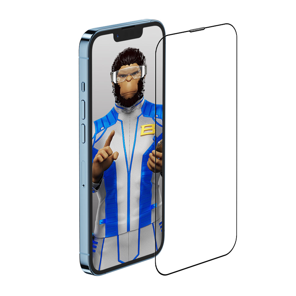 Προστατευτική μεμβράνη οθόνης Blueo Anti-Reflective HD για Apple iPhone 14 Plus / 13 Pro Max, Ασφαλισμένο γυαλί, Πλήρης κόλλα, Μαύρο