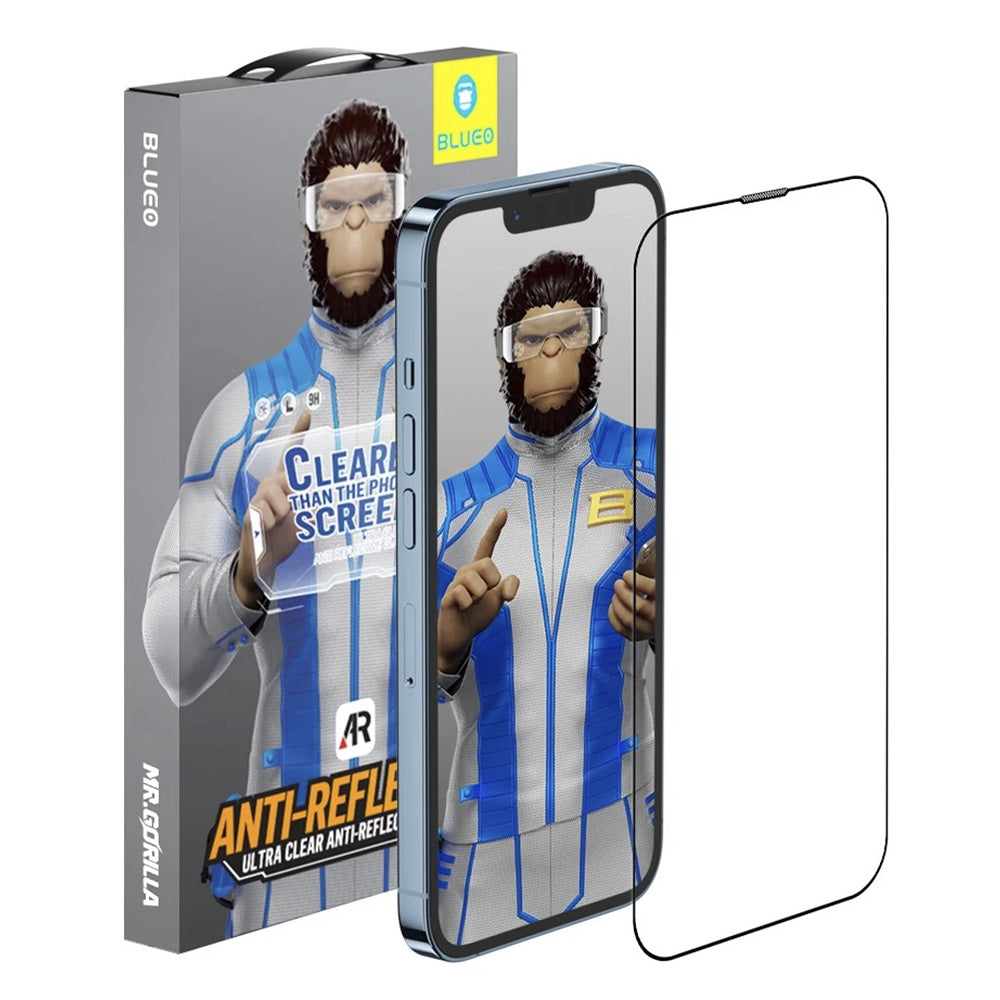 Προστατευτική Μεμβράνη Οθόνης Blueo Anti-Reflective HD για Apple iPhone 17 Air, Ενισχυμένο Γυαλί, Full Glue, Μαύρη