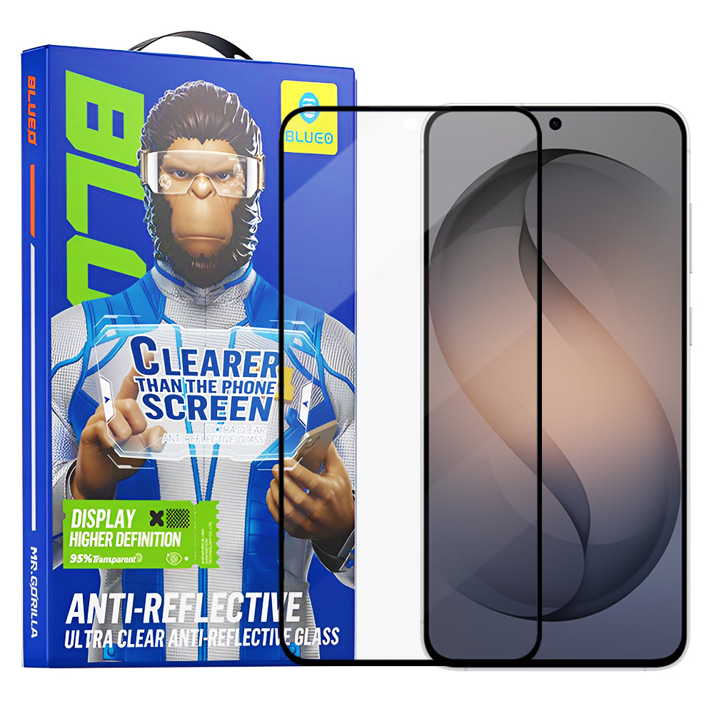 Προστατευτική Μεμβράνη Οθόνης Blueo Anti-Reflective HD για Samsung Galaxy S26 S942, Ενισχυμένο Γυαλί, Full Glue, Μαύρη
