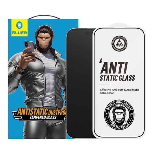 Προστατευτική Μεμβράνη Οθόνης Blueo Anti-Static HD για Apple iPhone 17 Air, Ενισχυμένο Γυαλί, Full Glue, Μαύρη