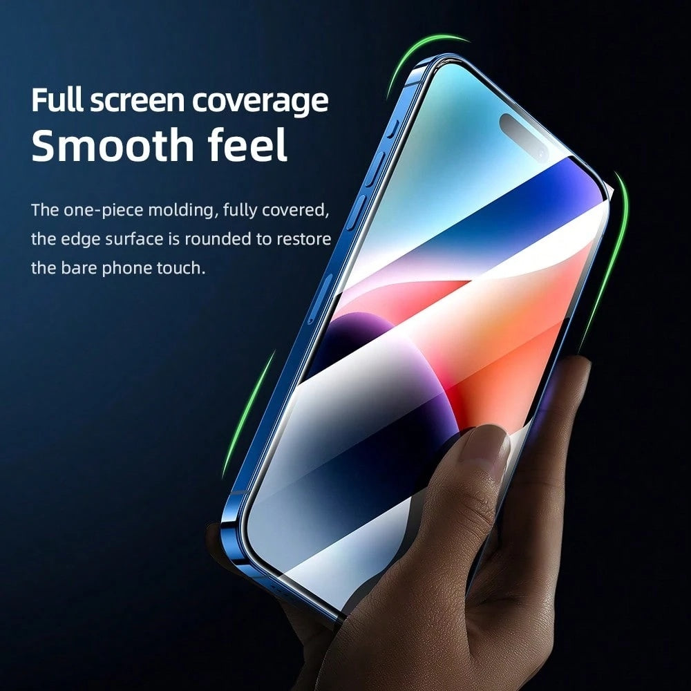Προστατευτική μεμβράνη οθόνης Blueo AR Applicator Pro για Apple iPhone 16 Pro Max, ασφαλισμένο γυαλί, πλήρης κόλλα, 3D, μαύρο