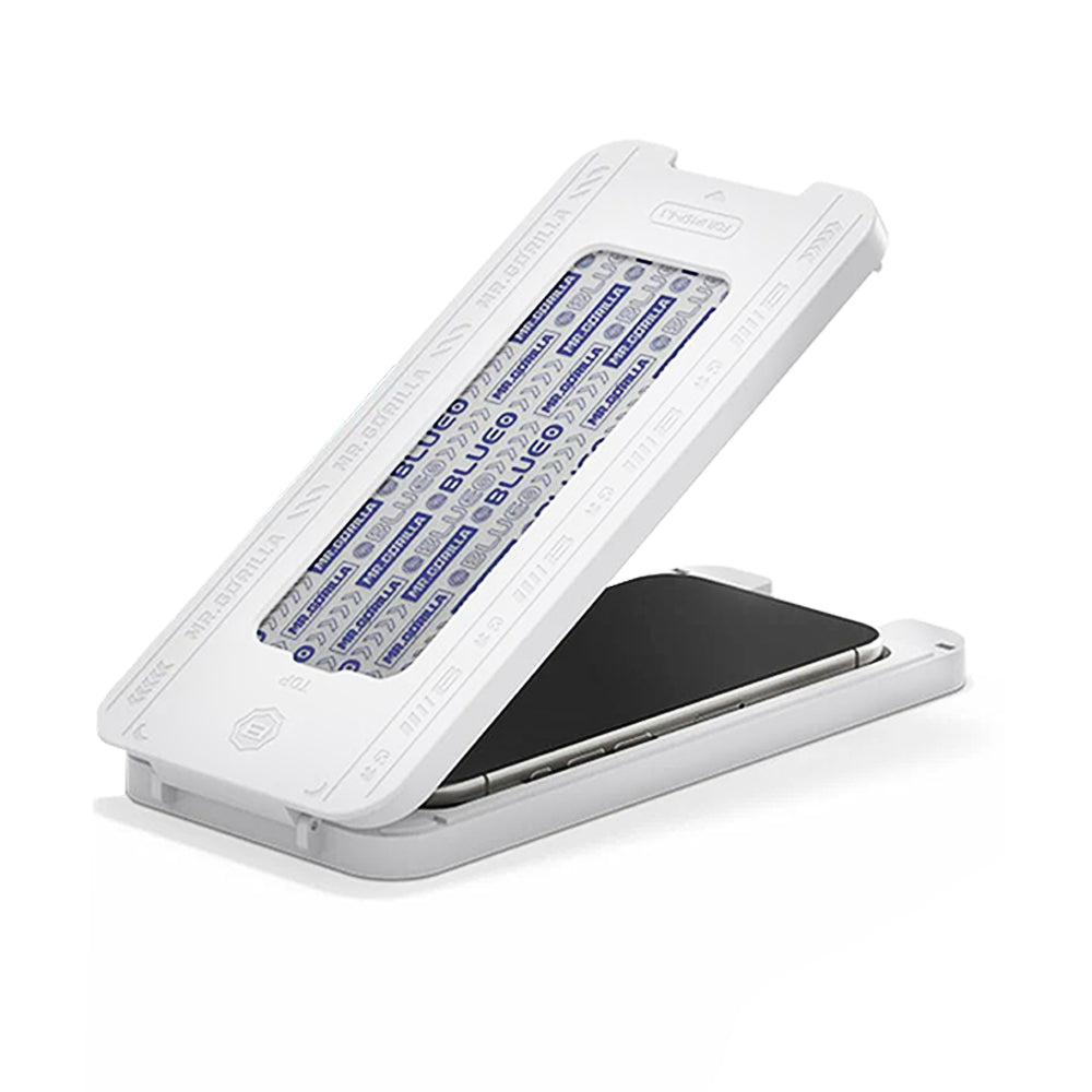 Προστατευτική Μεμβράνη Οθόνης Blueo Crystal Anti-Scratch Applicator για Apple iPhone 17 Pro / 17 / 16 Pro, Ενισχυμένο Γυαλί, Full Glue, Μαύρη