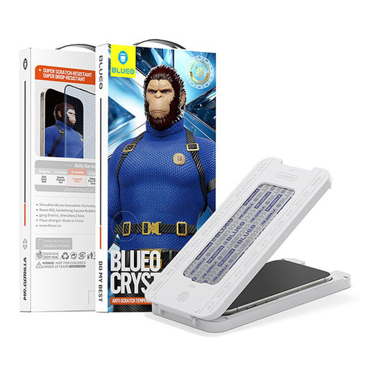 Προστατευτική Μεμβράνη Οθόνης Blueo Crystal Anti-Scratch για Apple iPhone 17 Air, Ενισχυμένο Γυαλί, Full Glue, Μαύρη