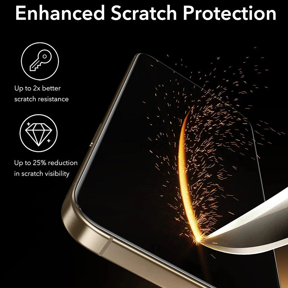 Προστατευτική Μεμβράνη Οθόνης ESR Corning UltraFit για Apple iPhone 17 / 16 Pro, Ενισχυμένο Γυαλί, Full Glue, Σετ 3 τεμαχίων, Μαύρη