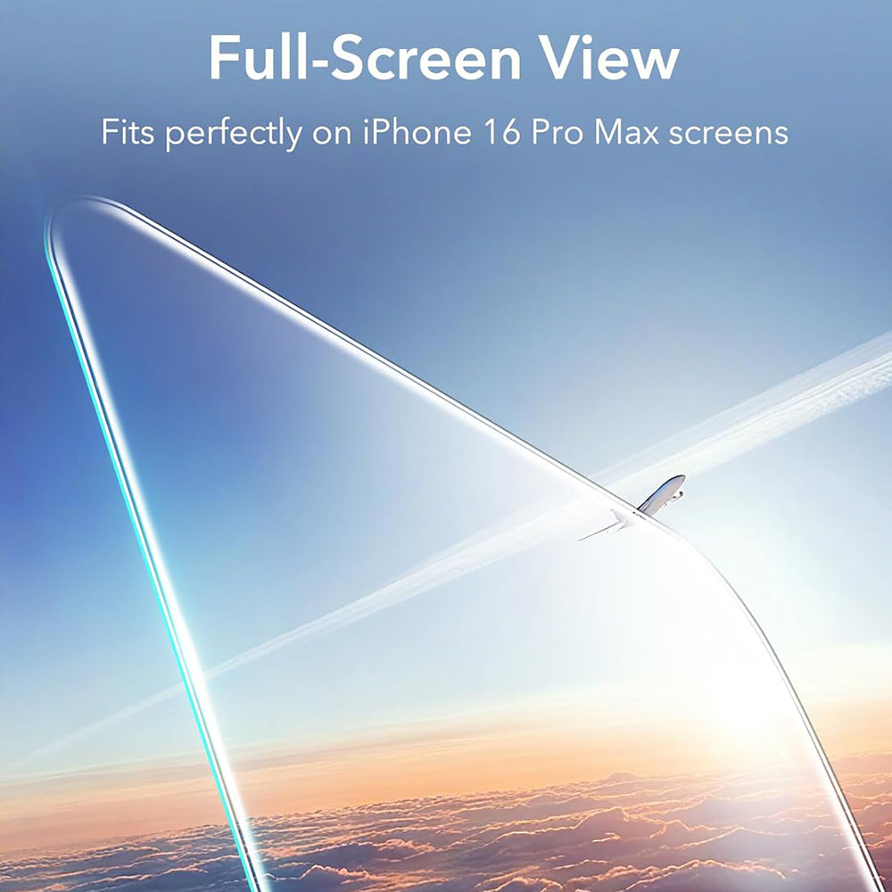 Προστατευτική Μεμβράνη Οθόνης ESR για Apple iPhone 17 / 16 Pro, Ενισχυμένο Γυαλί, Full Glue, Σετ 3 τεμαχίων, Μαύρη