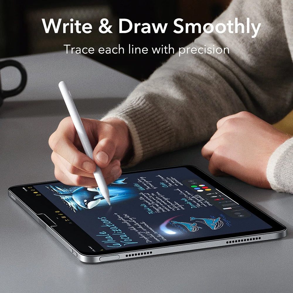 Προστατευτική Μεμβράνη Οθόνης ESR Armorite Paper Feel UltraFit για Apple iPad (2025) / (2022), Ενισχυμένο Γυαλί, Πλήρης Κόλληση, Σετ 2 τεμαχίων