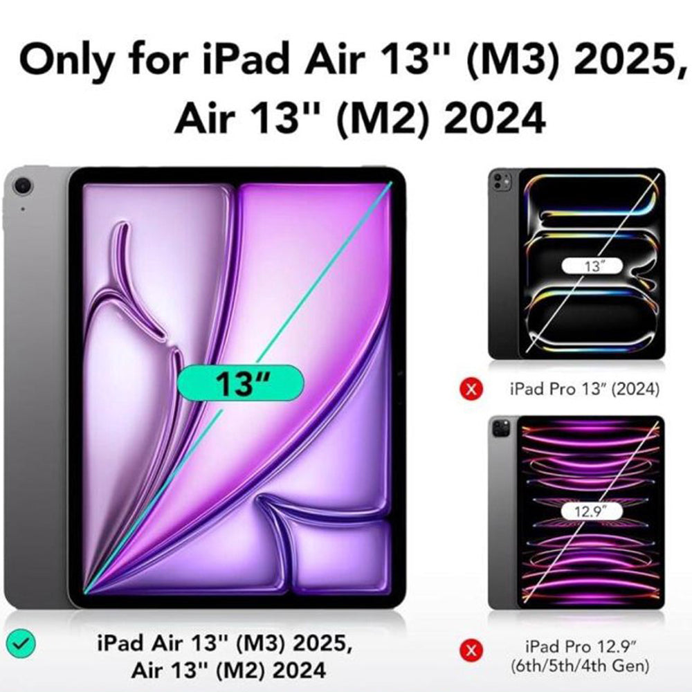 Προστατευτική Μεμβράνη Οθόνης ESR Armorite UltraFit για Apple iPad Air 13 (2025) / Air 13 (2024), Ενισχυμένο Γυαλί, Πλήρης Κόλληση, Σετ 2 τεμαχίων