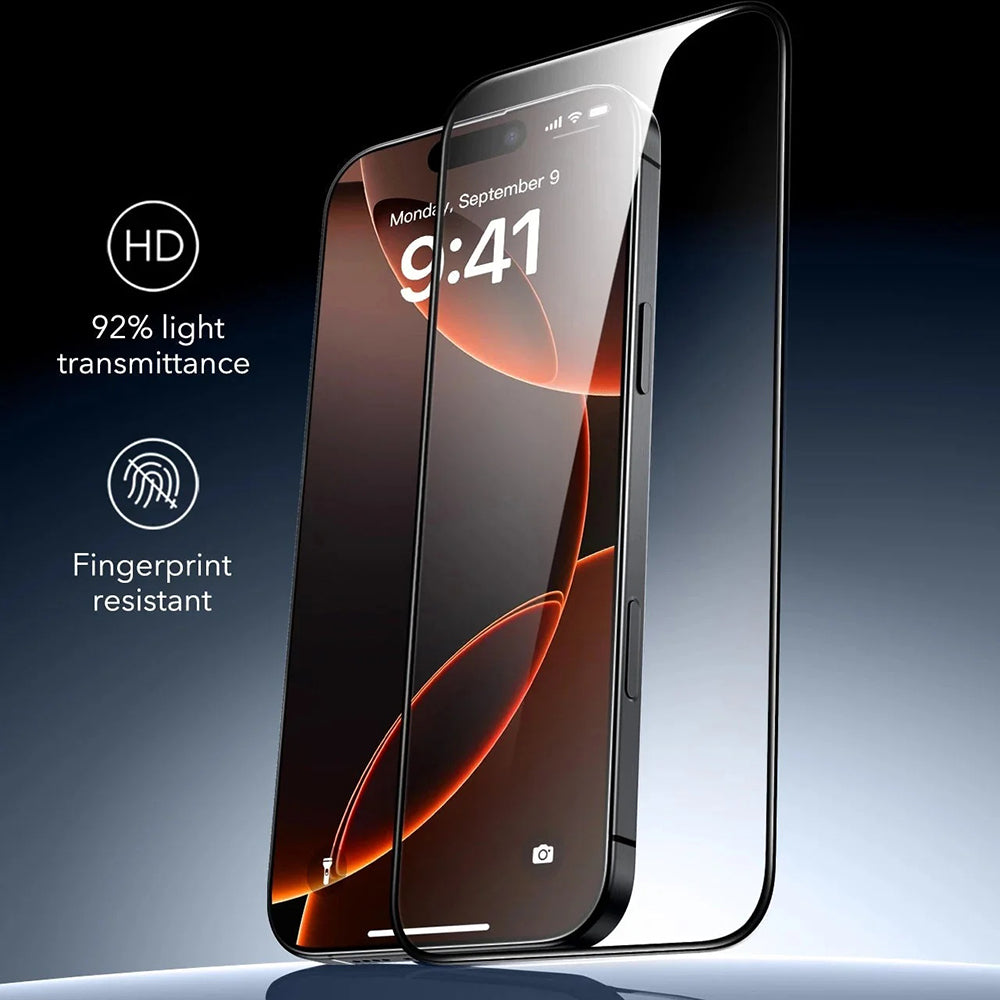 Προστατευτική Μεμβράνη Οθόνης ESR Armorite UltraFit για Apple iPhone 17 / 16 Pro, Ενισχυμένο Γυαλί, Πλήρης Κόλληση, Σετ 3 τεμαχίων, Μαύρη